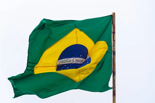 Bendera Republik Federatif Brasil Bendera Resmi Brasil Simbol Nasional Bendera — Stok Foto