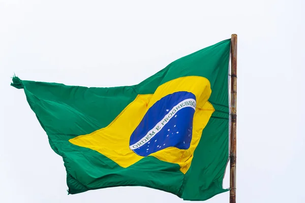 Bandeira República Federativa Brasil Bandeira Oficial Brasileira Símbolo Nacional Bandeira — Fotografia de Stock