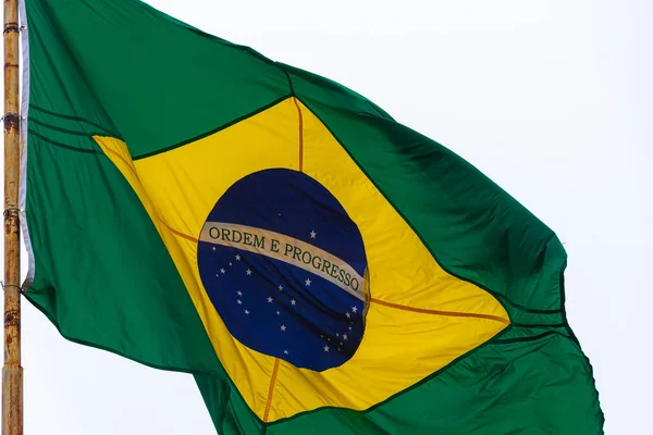 Bandera República Federativa Brasil Bandera Oficial Brasileña Símbolo Nacional Bandera —  Fotos de Stock