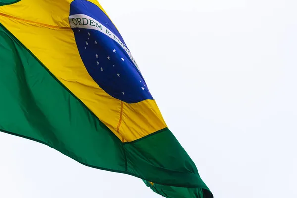 Flag Federative Republic Brazil Brazilian Official Flag National Symbol Green — Stock Photo, Image