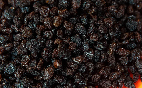 Dried Black Raisins Raisins Obtained Dehydrating Fresh Grapes Included Group — Stock Photo, Image