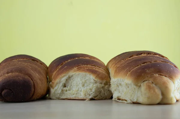 Пшеничный Хлеб Сделанный Вручную Домашний Хлеб Общая Пища Приготовленная Муки — стоковое фото