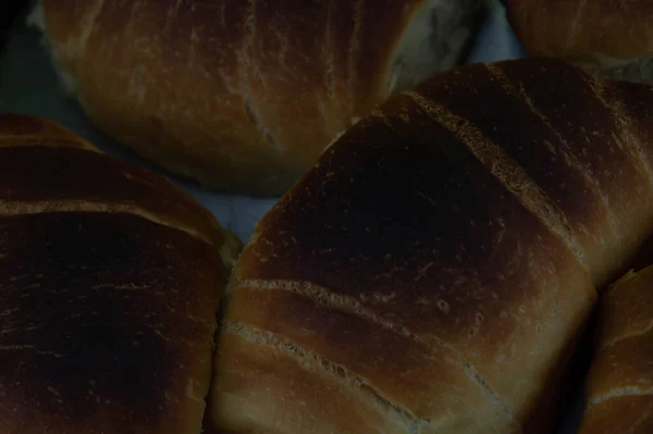 Chleb Pszenny Zrobiony Ręcznie Chleb Żywność Wspólna Wyprodukowana Mąki Wody — Zdjęcie stockowe