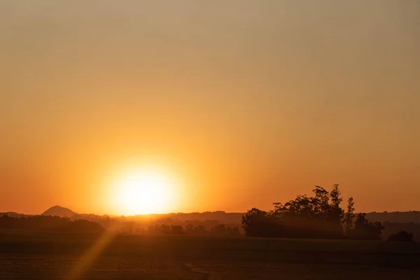 Landscapes Pampa Biome Sunset Late Afternoon Field Rural Landscapes Dusk — Stockfoto