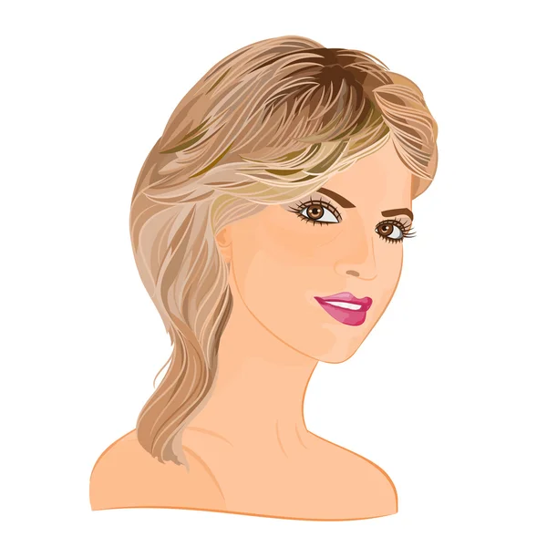 Chica rubia — Vector de stock