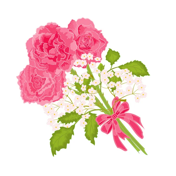 Budget de trois roses — Image vectorielle