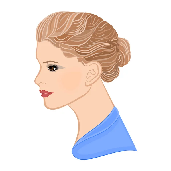 Chica con el pelo rubio — Vector de stock