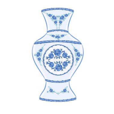 çini vazo vintage vektör