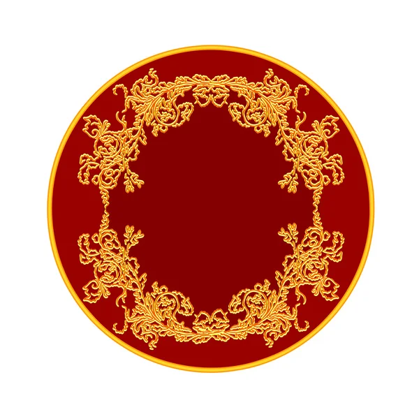 Banner de botón con un vector adornos dorados — Archivo Imágenes Vectoriales