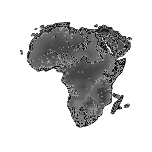 Afrika pada malam hari sebagai vektor engravir - Stok Vektor
