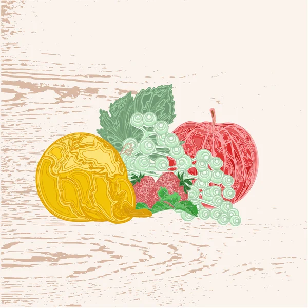 Früchte als Vektor — Stockvektor