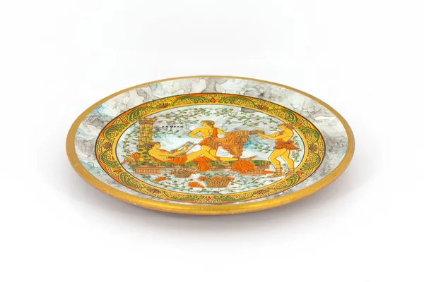 El boyalı dekoratif tabak — Stok fotoğraf
