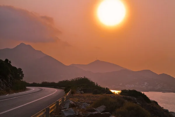 Grekland. Kreta. den bay bali vid solnedgången. — 图库照片