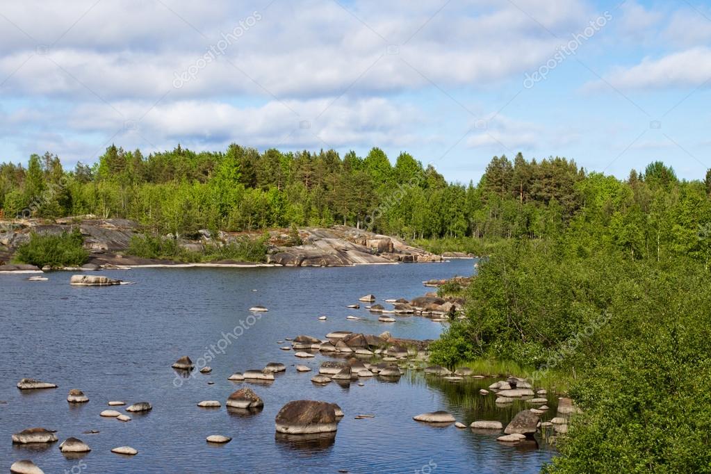 北の湖 カレリア共和国 ロシア ストック写真 C Soloviev Andrey