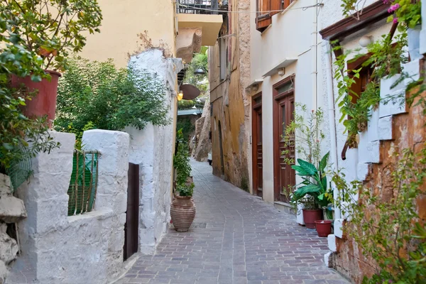 Calle del casco antiguo de Chania. Grecia. Creta — Foto de Stock
