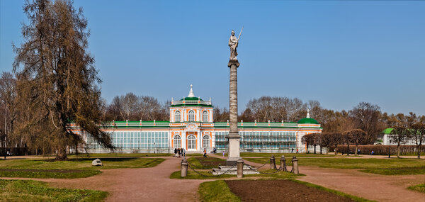 The conservatory and the French Park. Kuskovo Estate. Moscow. Russia