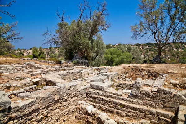 Ruinen der antiken Stadt. Griechenland. Beton — Stockfoto