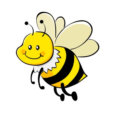 Cute Little Honey Bee Vector Cartoon