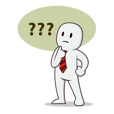 Confused Businessman Character