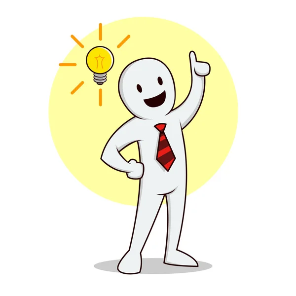 Businessman Character Have an Idea — Stockvector