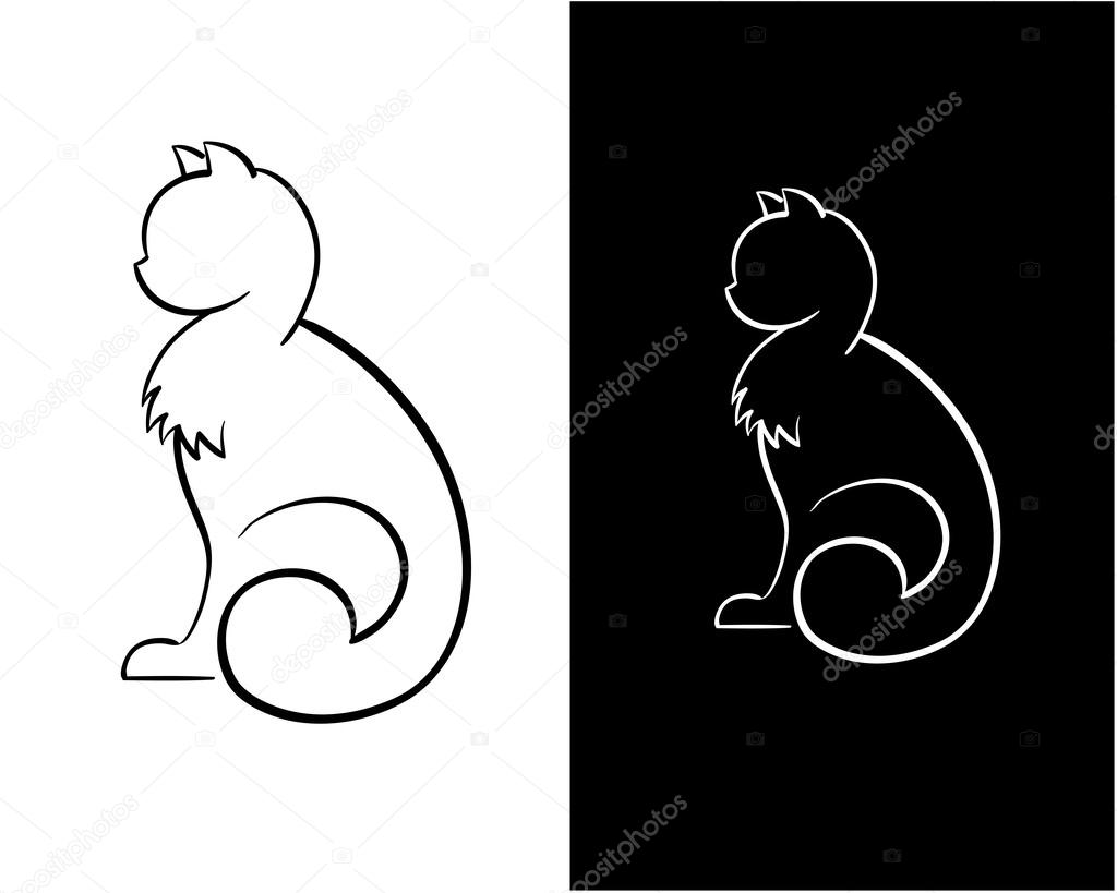 Black And White Cats Vector Cartoon Stock Vector Image By C Yusak P