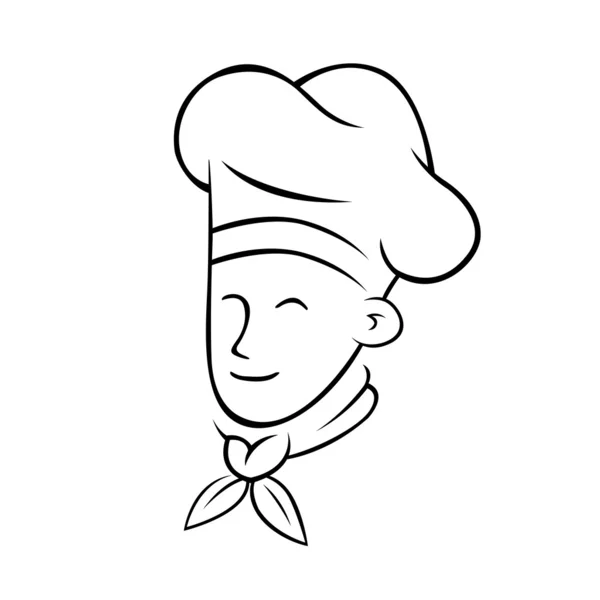 Chef faccia illustrazione — Vettoriale Stock