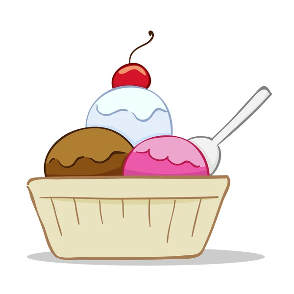 Gelado de sundae — Vetor de Stock