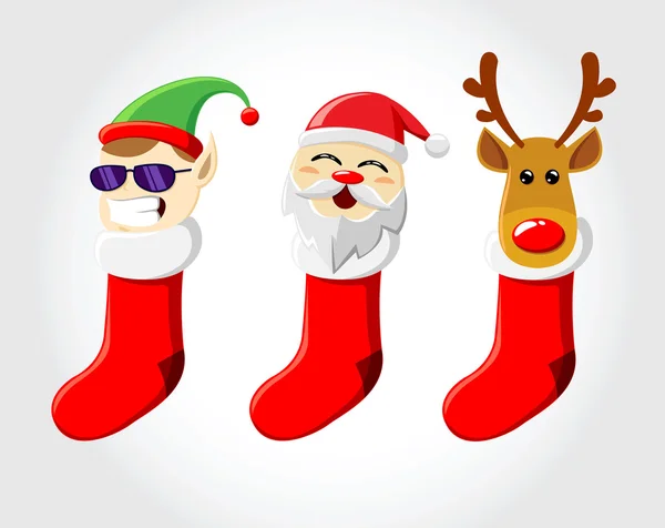 Calcetines de Navidad — Vector de stock