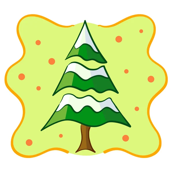 Dibujos animados árbol de Navidad — Vector de stock