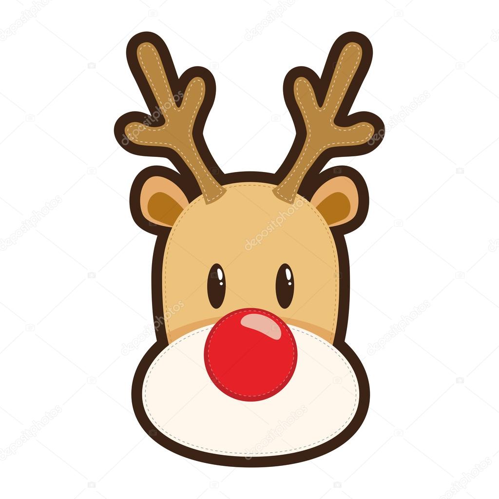 Rudolf Red Nosed Reindeer Face