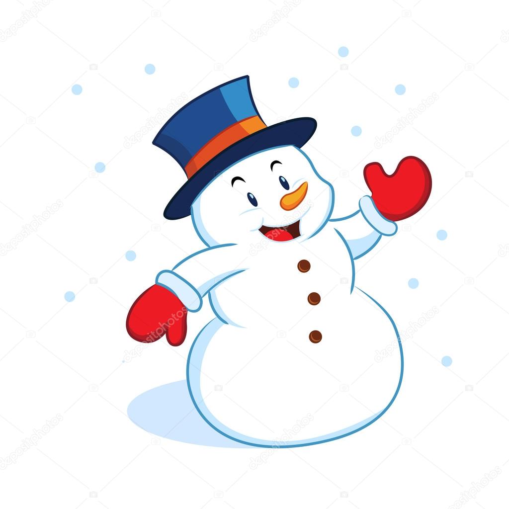 Snowman waving Its Hand