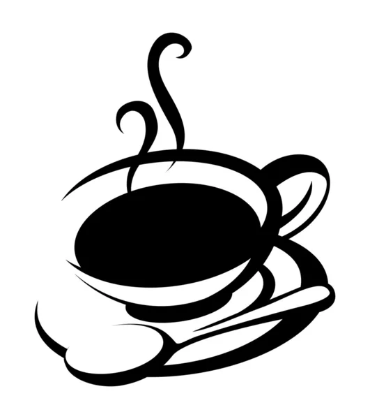 Καφές Κύπελλο σιλουέτα — Διανυσματικό Αρχείο