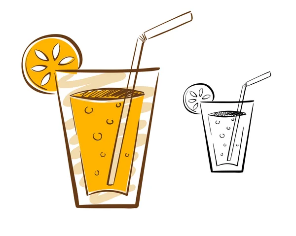 果汁玻璃图 — 图库矢量图片
