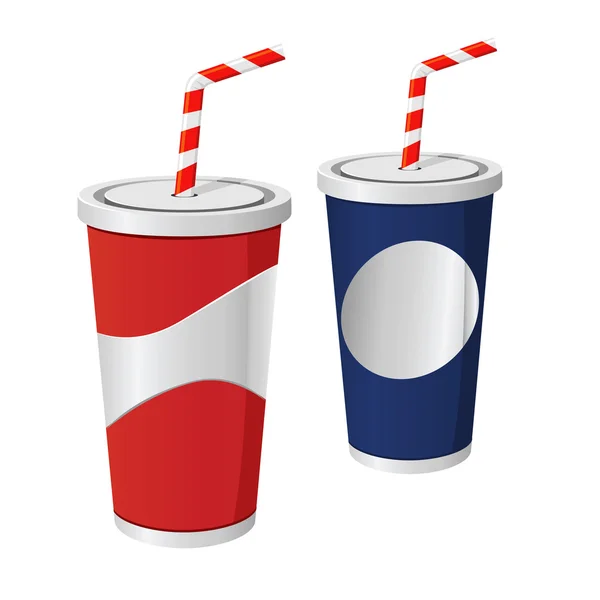 Tazas de refresco — Vector de stock