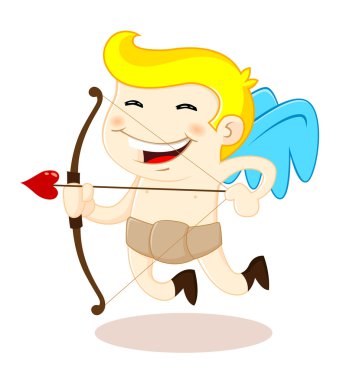 Cute Cupid Holding Bow And Arrow