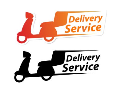Motorcycle Delivery Service Label
