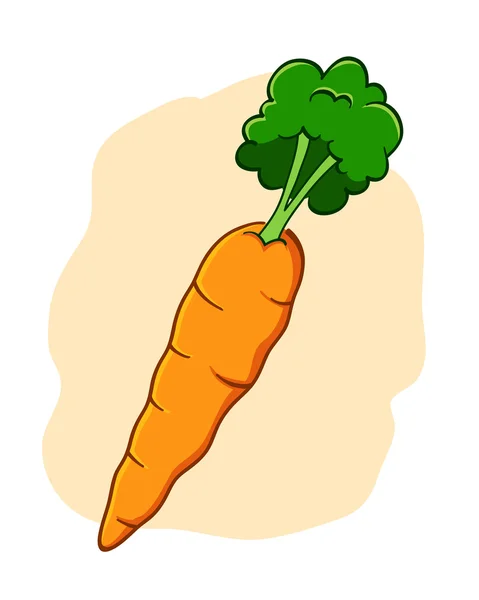 Carrot Cartoon Illustration — Stockvector