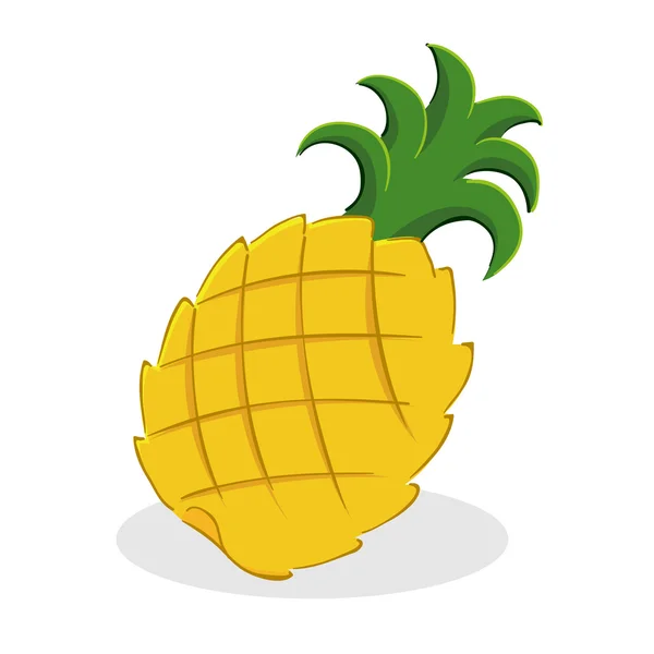 Dibujos animados de fruta de piña — Vector de stock