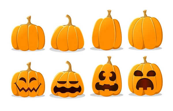 Halloween collection de citrouilles — Image vectorielle