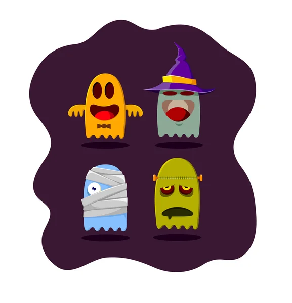 Halloween Ghosts — Stock Vector