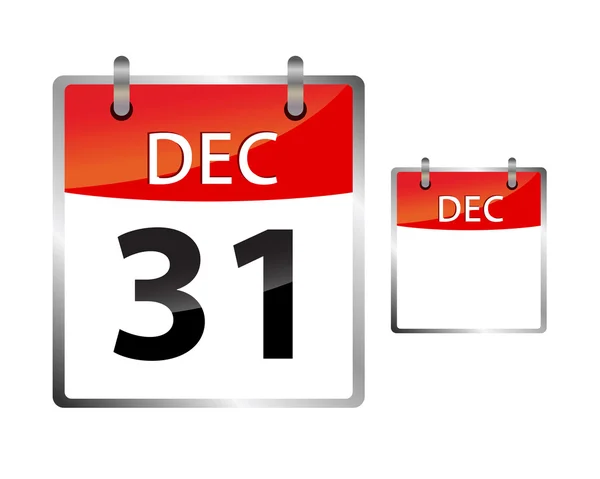 Kalendern daterar den 31 december — Stock vektor