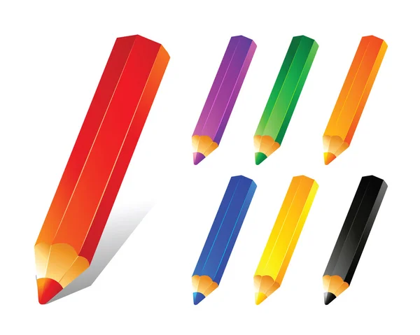 연필 색상 세트 — 스톡 벡터