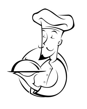 Şef illüstrasyon siluet