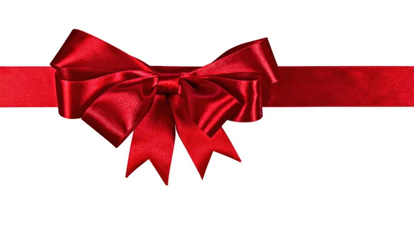 Christmas Ribbon White Background — Fotografia de Stock