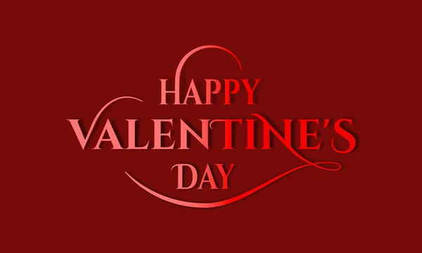 Happy Valentine Day Tekst Rode Achtergrond — Stockfoto