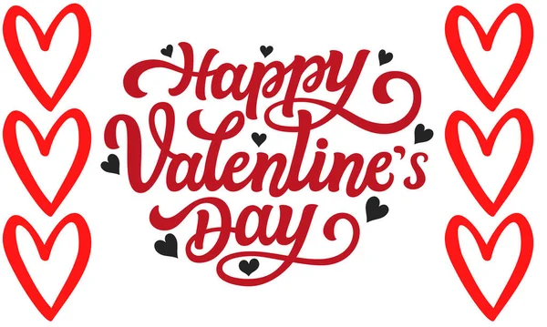 Boldog Valentin Napi Szöveg Romantikus Szív Háttér Boldog Romantikus Pár — Stock Fotó