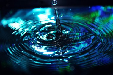 renkli su damlaları