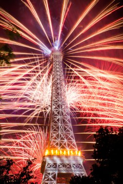 eiffel tower yakınındaki ünlü havai fişek