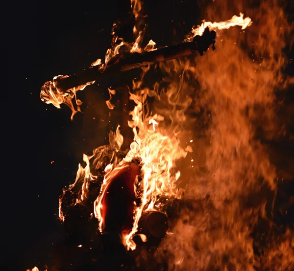 Cross in fire — Stock Photo, Image