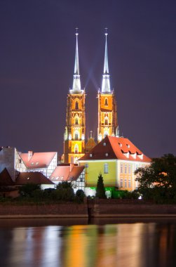 Wroclaw Katedrali, gece